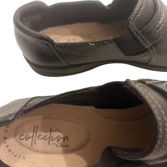 Women’s CLARKS Cheyn Madi Black Leather Slip On Shoes Loafers - Picture 4 of 5